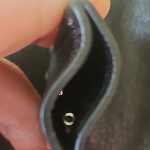 Michael Kors Black Leather Shoulder Bag with Silver Accents - Picture 3 of 7